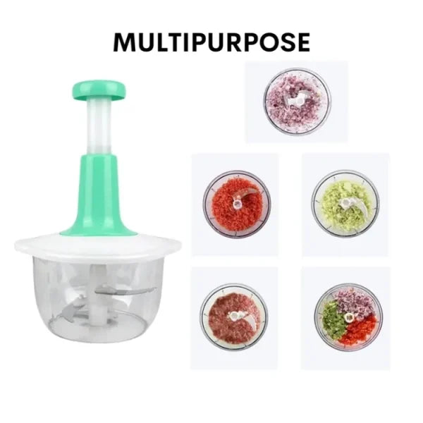 2 Liter | Manual Hand Push Chopper & Multifunctional Mixerv