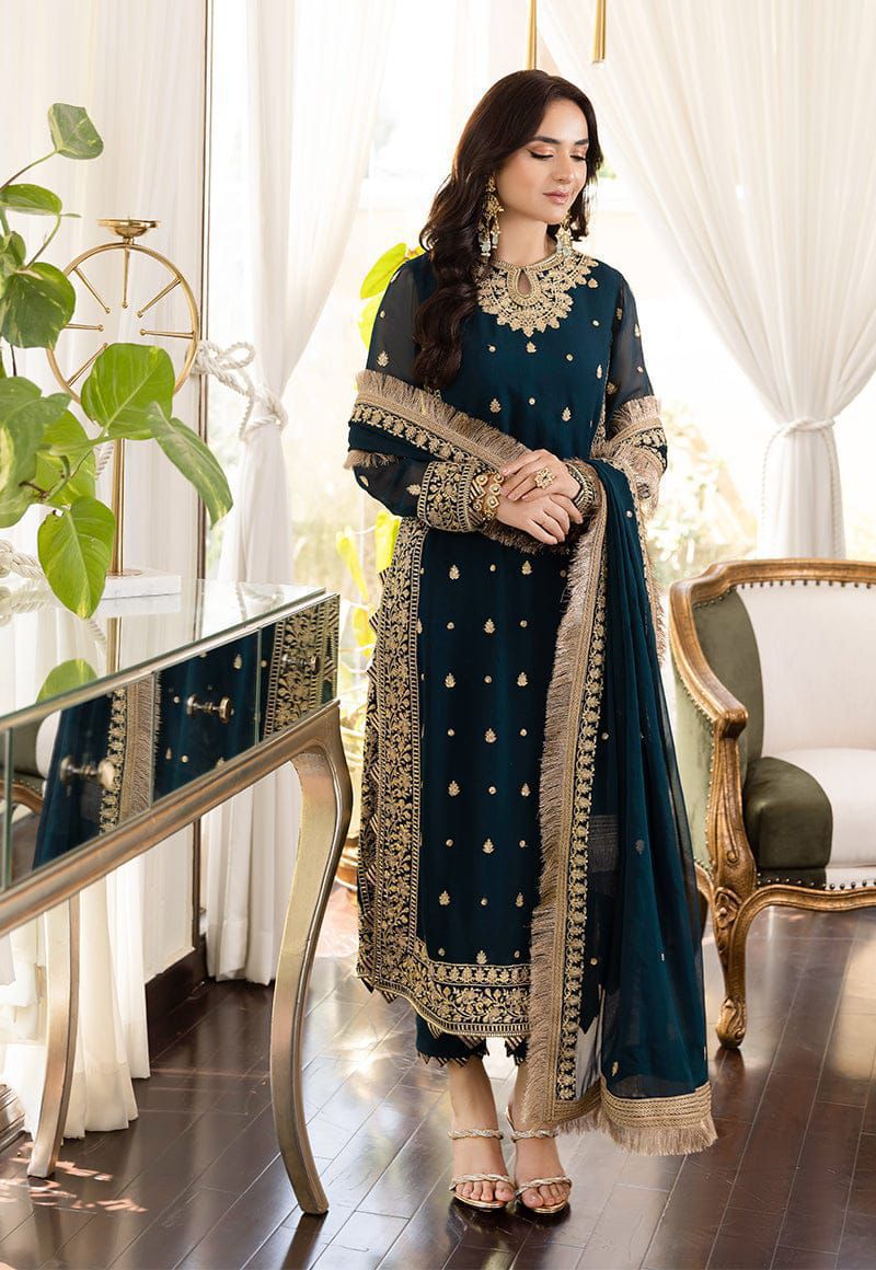 Shiffon embroidered silk