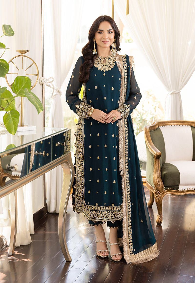 Shiffon embroidered silk